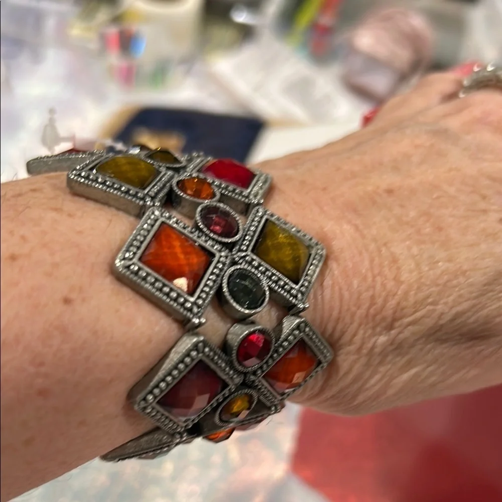 611.‎ Multicolor Geometric Stretchy Bracelet